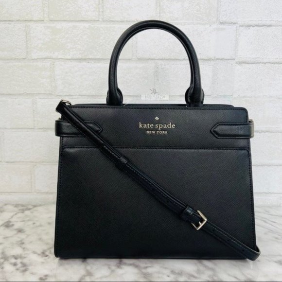 kate spade Handbags - Kate Spade Staci Black Medium Satchel Crossbody